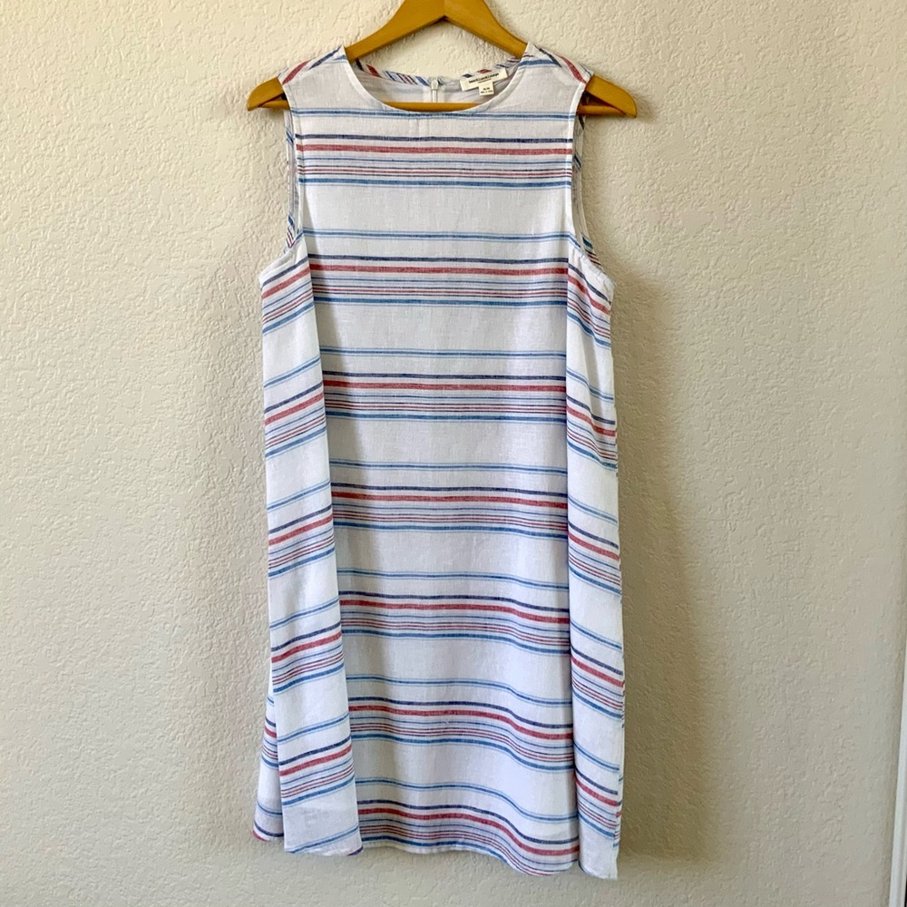 BeachLunchLounge, Cotton/Linen Sheath Dress, Sz M